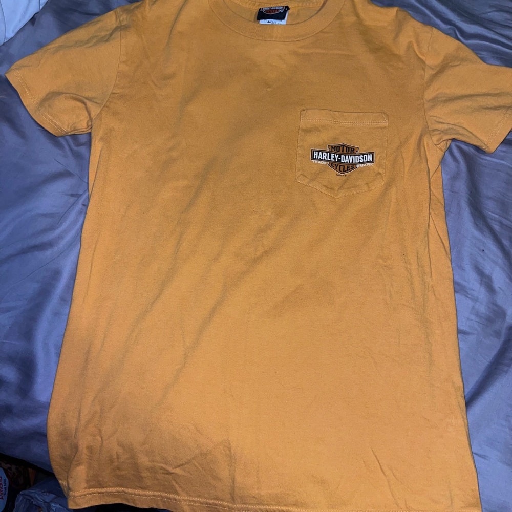 orange Harley Davidson t- shirt